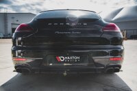 Maxton Design Diffuser rear extension black gloss - Porsche Panamera Turbo 970 Facelift