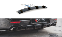 Maxton Design Diffuser rear extension black gloss - Porsche Panamera Turbo 970 Facelift