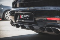 Maxton Design Diffuser rear extension black gloss - Porsche Panamera Turbo 970 Facelift