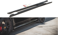 Maxton Design Side skirts extension extension V.1 black gloss - Porsche Panamera Turbo 970 Facelift