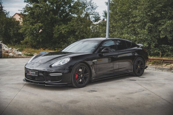 Maxton Design Side skirts extension extension V.2 black gloss - Porsche Panamera Turbo 970 Facelift