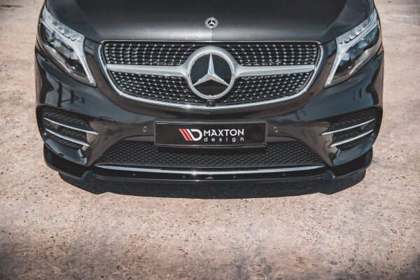 Maxton Design Front extension V.3 black gloss - Mercedes V-Class AMG-Line W447 Facelift