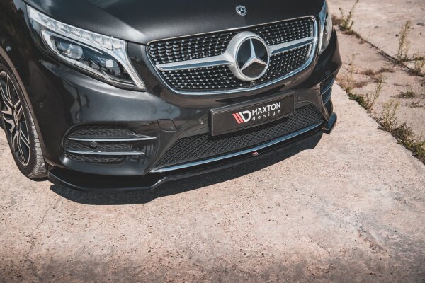 Maxton Design Frontansatz V.4 schwarz Hochglanz - Mercedes V-Klasse AMG-Line W447 Facelift