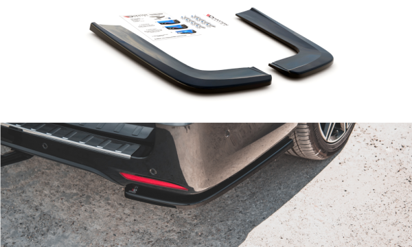 Maxton Design Rear extension Flaps diffuser V.1 black gloss - Mercedes V-Class AMG-Line W447 Facelift