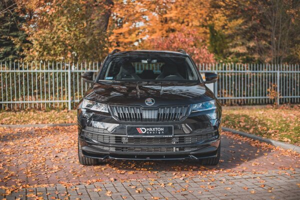 Maxton Design Front extension black gloss - Skoda Karoq Sportline