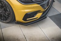 Maxton Design Racing Front extension for passend + Flaps black gloss - VW Arteon R-Line