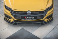 Maxton Design Racing Front extension for passend + Flaps black gloss - VW Arteon R-Line