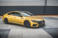 Maxton Design Racing Front extension for passend + Flaps black gloss - VW Arteon R-Line