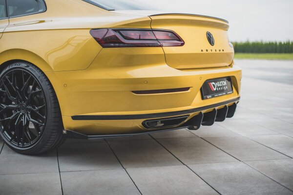 Maxton Design Hintere Seiten Flaps schwarz Hochglanz - VW Arteon R-Line