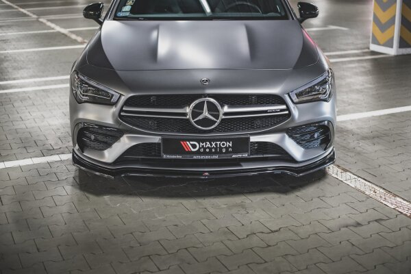 Maxton Design Front extension V.1 black gloss - Mercedes-AMG CLA 35 Aero C118