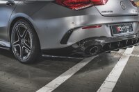 Maxton Design Rear extension Flaps diffuser black gloss - Mercedes-AMG CLA 35 Aero / 45 Aero C118