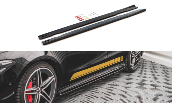 Maxton Design Side skirts extension extension black gloss - Mercedes-AMG CLA 35 / 45 C118