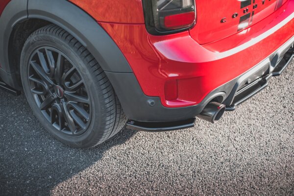 Maxton Design Rear extension Flaps diffuser black gloss - Mini Countryman MK2 F60 JCW