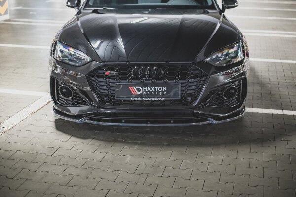 Maxton Design Front extension V.2 black gloss - Audi RS5 F5 Facelift