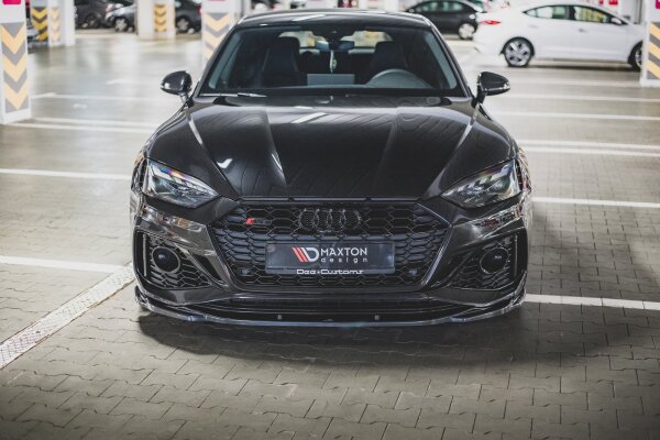 Maxton Design Front extension V.3 black gloss - Audi RS5 F5 Facelift