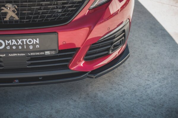 Maxton Design Front extension V.2 black gloss - Peugeot 308 GT MK2 Facelift