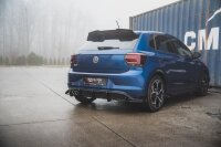 Maxton Design Robuste Racing Diffusor Heckansatz + Flaps schwarz Hochglanz - VW Polo GTI MK6