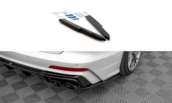Maxton Design Rear extension Flaps diffuser black gloss - Audi A6 C8 S-Line