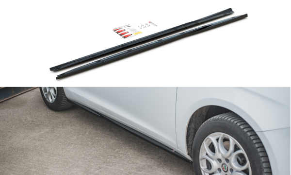 Maxton Design Side skirts extension extension black gloss - Alfa Romeo Giulietta Facelift