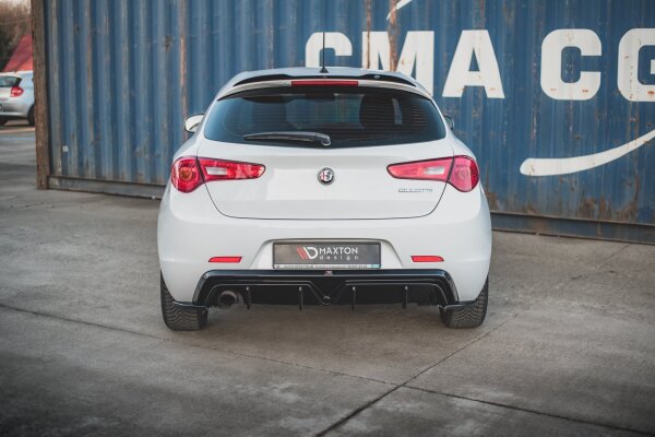 Maxton Design Rear extension Flaps diffuser V.3 black gloss - Alfa Romeo Giulietta Facelift