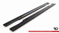 Maxton Design Side skirts extension extension black gloss - Mercedes E63 AMG / AMG-Line Limosine W212 Facelift