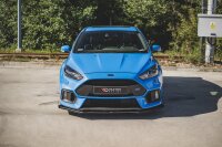 Maxton Design Robuste Racing Frontansatz für passend + Flaps schwarz Hochglanz - Ford Focus RS MK3