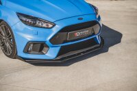 Maxton Design Robuste Racing Frontansatz für passend + Flaps schwarz Hochglanz - Ford Focus RS MK3