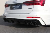 Maxton Design Diffuser rear extension + rear silencer Sport exhaust dummy - Audi S6 / A6 S-Line C8