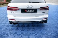 Maxton Design Diffuser rear extension + rear silencer Sport exhaust dummy - Audi S6 / A6 S-Line C8