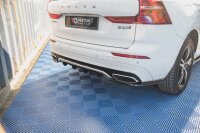 Maxton Design Middle diffuser rear extension DTM Look black gloss - Volvo XC60 MK2 R-Design