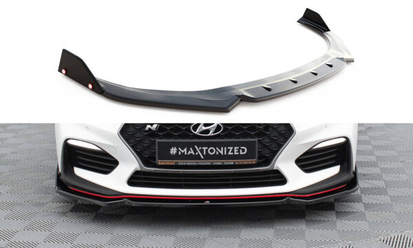 Maxton Design Front extension + Flaps V.6 - Hyundai i30 N MK3 Hatchback/Fastback