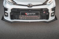 Maxton Design Racing Front extension for passend + Flaps black gloss - Toyota GR Yaris MK4