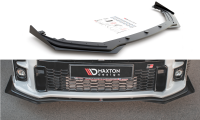 Maxton Design Robuste Racing Frontansatz für passend + Flaps schwarz Hochglanz - Toyota GR Yaris MK4