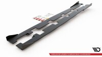 Maxton Design Racing Side skirts extension extension + Flaps black gloss - Ford Focus RS MK3