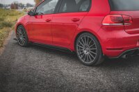 Maxton Design Robuste Racing Seitenschweller Ansatz + Flaps VW Golf GTI MK6