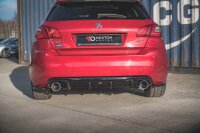 Maxton Design Rear extension Flaps diffuser black gloss - Peugeot 308 GT MK2 Facelift