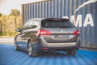 Maxton Design Diffusor Heckansatz + Endschalldampfer Sportauspuff Attrappe - Peugeot 308 SW MK2 Facelift