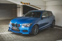 Maxton Design Racing Front extension for passend + Flaps black gloss - BMW M135i F20