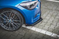 Maxton Design Robuste Racing Frontansatz für passend + Flaps schwarz Hochglanz - BMW M135i F20