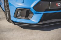 Maxton Design Robuste Racing Frontansatz für passend + Flaps schwarz Hochglanz - Ford Focus RS MK3