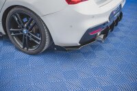 Maxton Design Robuste Racing Heckansatz Flaps Diffusor V.2 + Flaps schwarz Hochglanz - BMW 1er F20 M140i