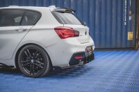 Maxton Design Racing Rear extension Flaps diffuser V.2 + Flaps black gloss - BMW 1 Series F20 M140i