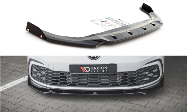 Maxton Design Front extension + Flaps V.2 - VW Golf 8 GTI