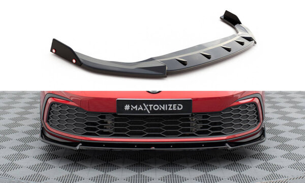 Maxton Design Front extension + Flaps V.3 - VW Golf 8 GTI