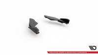 Maxton Design Racing Rear extension Flaps diffuser + Flaps black gloss - VW Golf 8 GTI