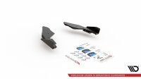 Maxton Design Racing Rear extension Flaps diffuser + Flaps black gloss - VW Golf 8 GTI