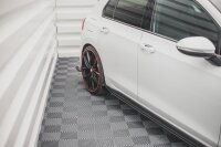 Maxton Design Robuste Racing Seitenschweller Ansatz + Flaps VW Golf 8 GTI / GTI Clubsport