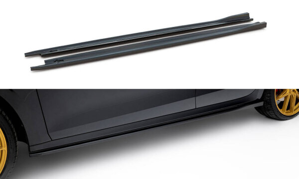 Maxton Design Side skirts extension extension V.3 black gloss - Skoda Octavia RS MK4