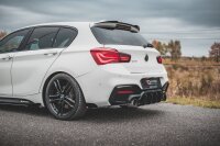 Maxton Design Hintere Seiten Flaps schwarz Hochglanz - BMW 1er F20 M-Paket Facelift / M140i