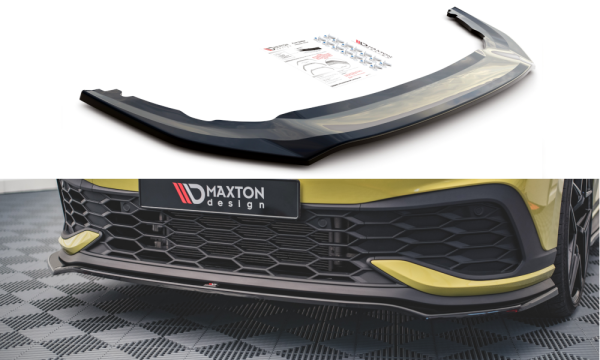 Maxton Design Front extension V.3 black gloss - VW Golf 8 GTI Clubsport